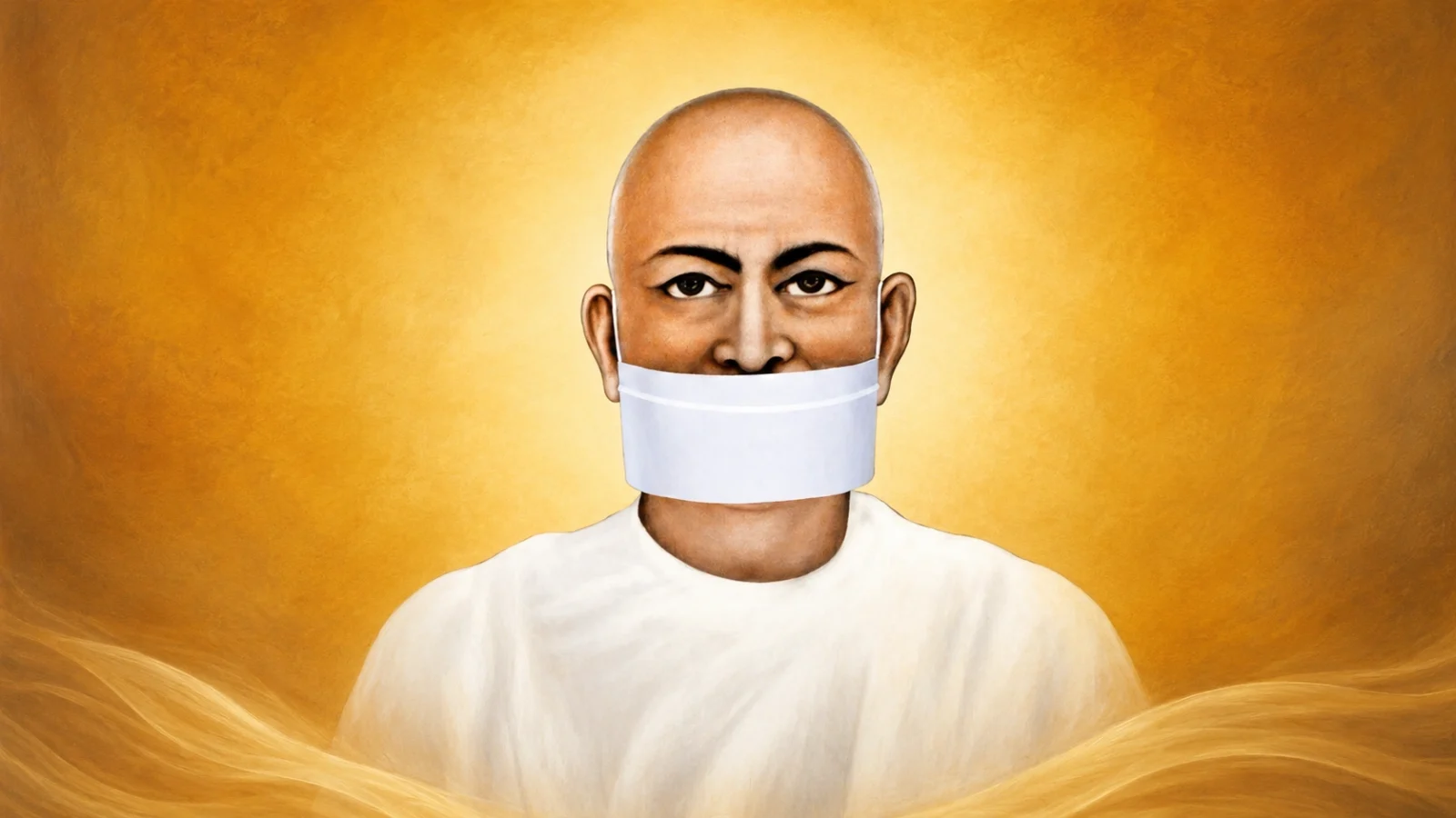 Portrait wallpaper of Jain Acharya Kalugani (Kaluram Acharya) of Terapanth