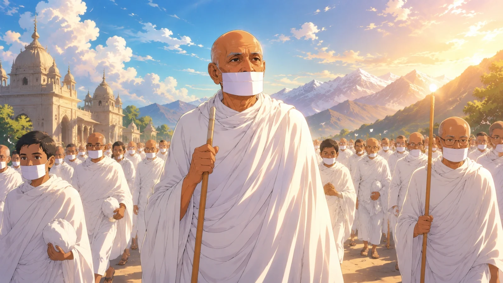 Acharya Tulsi leading the Terapanth Sangh
